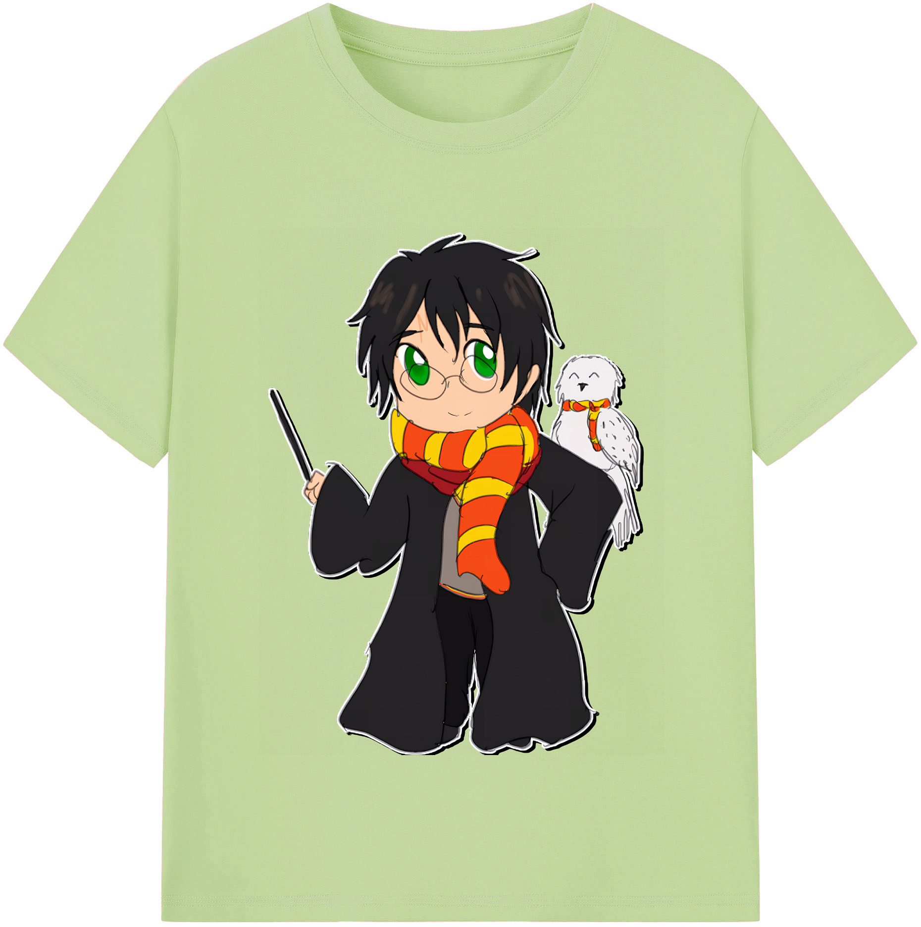 （画像用） Harry Potter ハリー・ポッターシリーズ 綿100％半袖Tシャツ（フロントプリント）